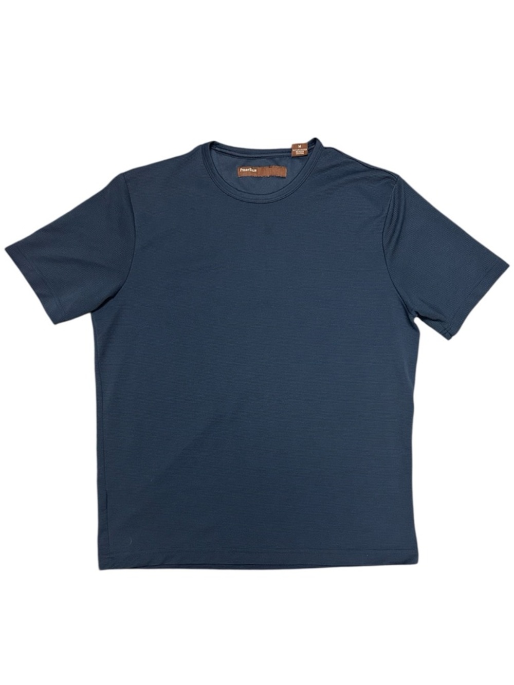 Perry Ellis Men’s Medium Blue Textured Crew Neck T-Shirt Short Sleeve